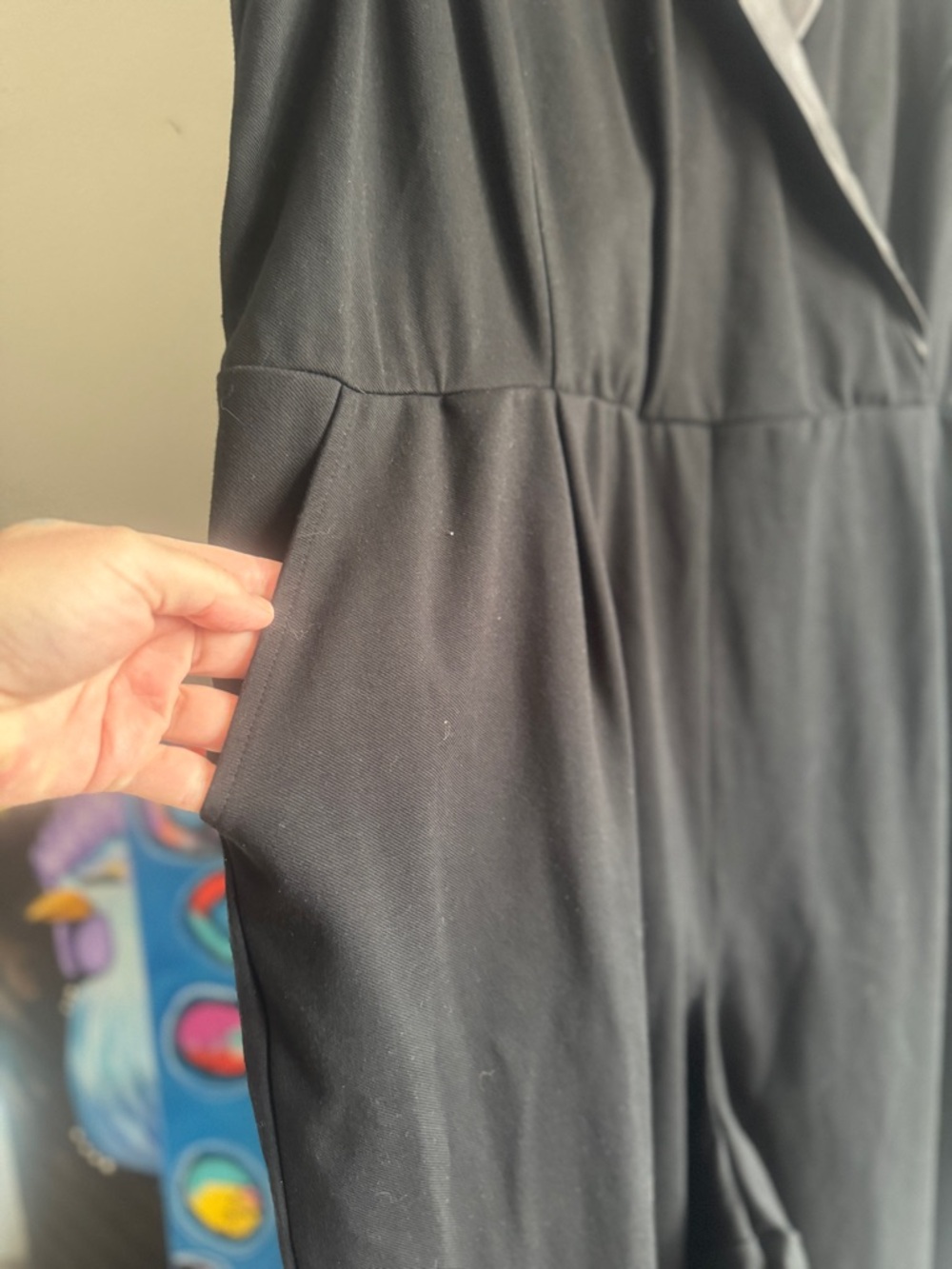 Torrid Studio Tuxedo Jumpsuit Black Satin Accent Wide Leg Plus Size 30 - Picture 4 of 14